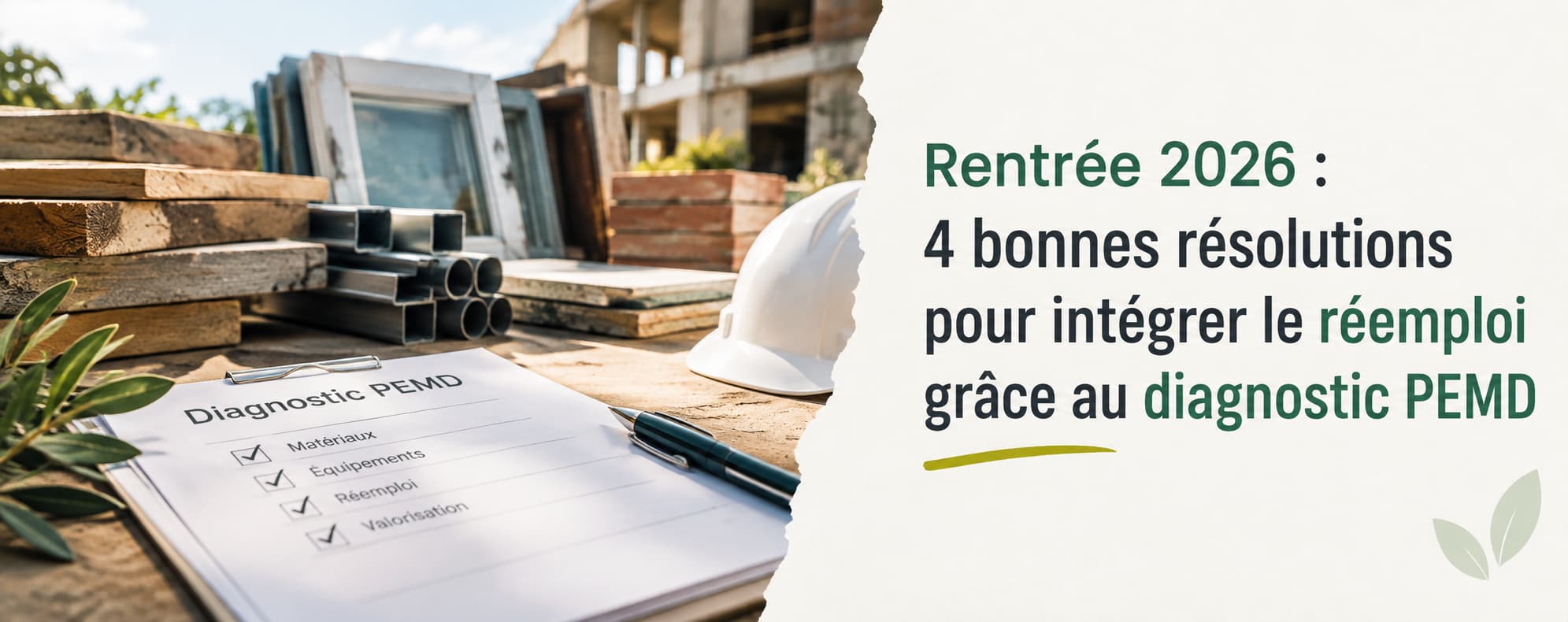 Rentrée 2026 : 4 bonnes résolutions pour intégrer le réemploi grâce au diagnostic PEMD